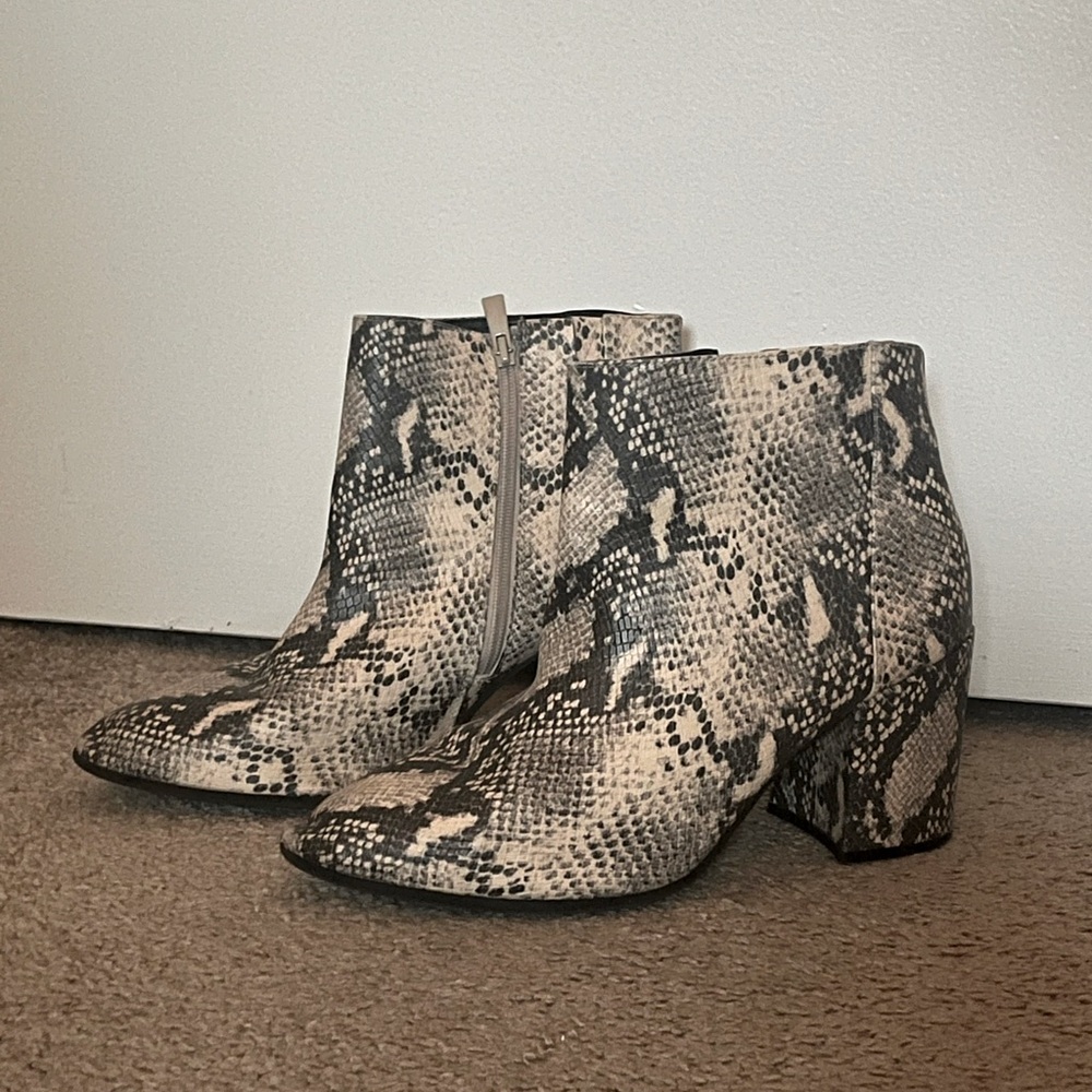 Snake Skin Ankle Boot